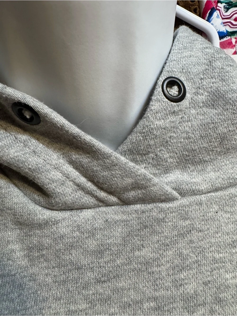 Nike Women’s Light Gray Pullover Hoodie with White Logo - Picture 5 of 5